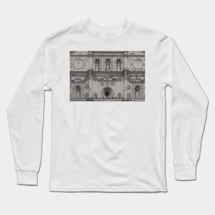 Cathedral De Santa Maria - Facade 2 - Monochrome © Long Sleeve T-Shirt